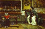 James Joseph Jacques Tissot Marguerite in Church Spain oil painting artist